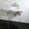 Fauceture 36X22 Marble Vanity Top W/ Acrylic Feet Combo, Marble/Nickel KVPB36MA8 - alternate 6